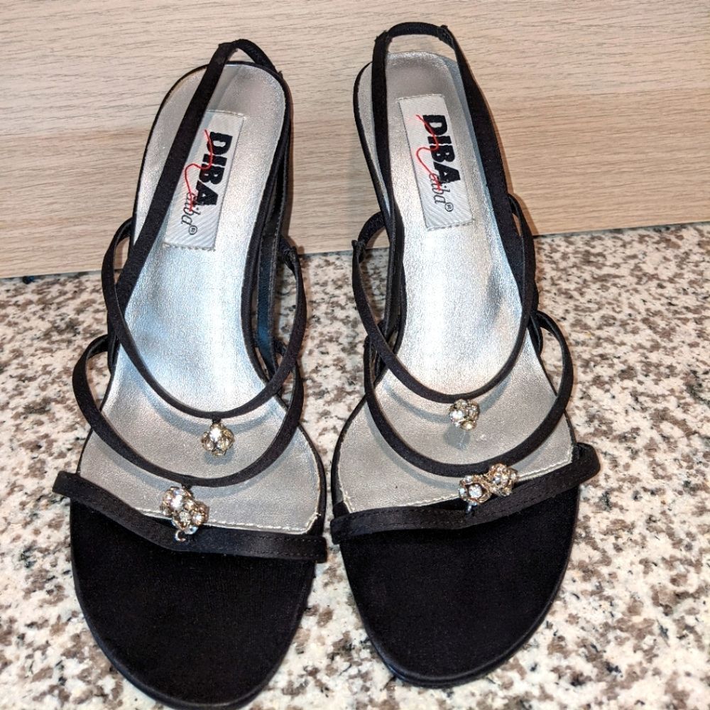 Vintage Y2K Strappy Jeweled Heels